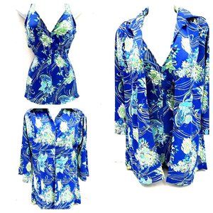 Vintage, Mod, Jantzen One Piece Swimsuit and Matching Cover Up Set Size 12/Med